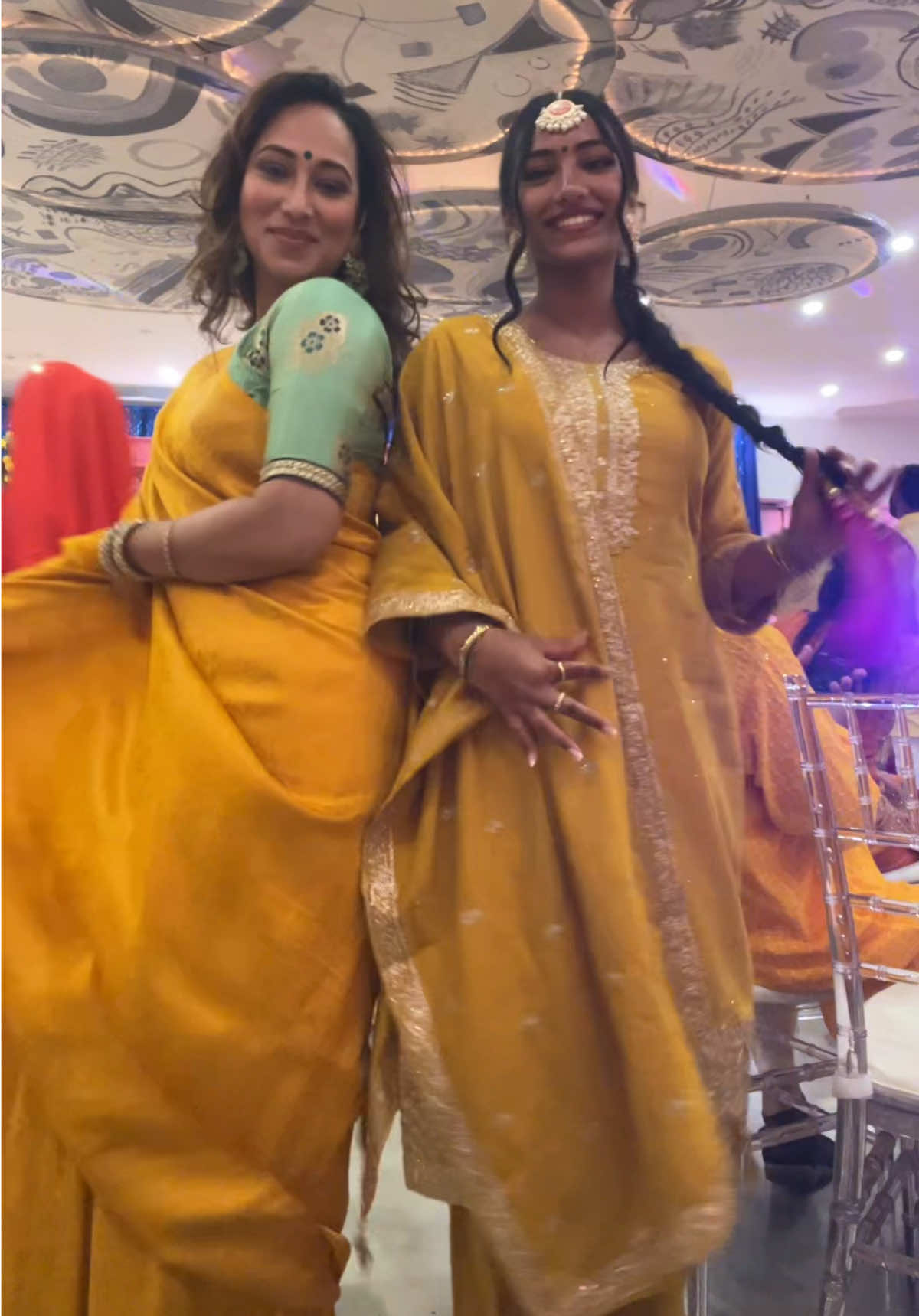 A post by @perfected_by_ruma on TikTok caption: Mother daughter duo! #perfectedbyruma #womenin40s #bangladeshi_american #bangladeshi_tiktok #womenin40swomenin50s 