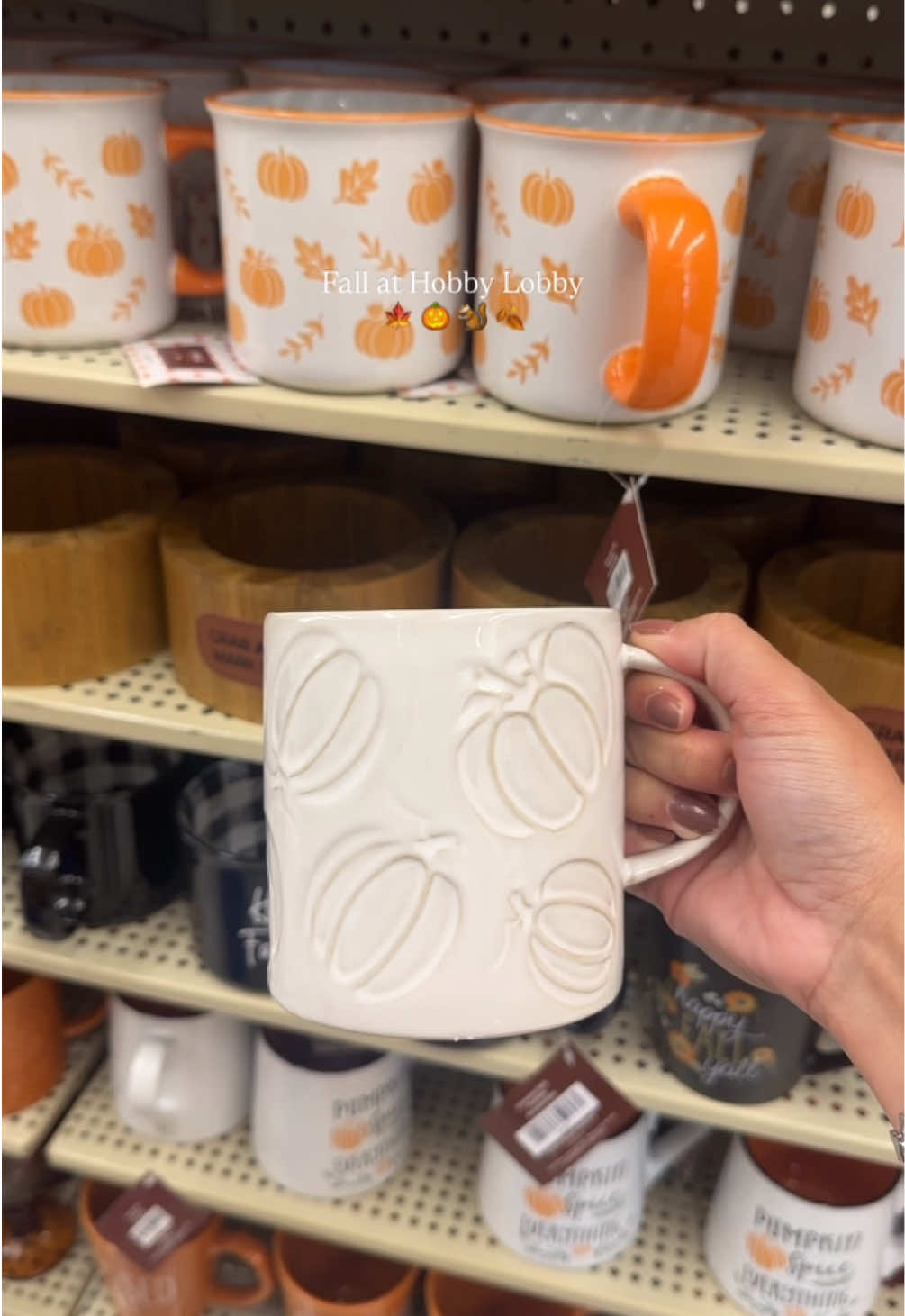 A post by @drea_perez11 on TikTok caption: Fall at Hobby Lobby 🍁 so many cute items! Might have to go back for the checkered pumpkin 👀 #fall #falldecor #fallshopping #fallvibes #hobbylobby #hobbylobbyfinds 