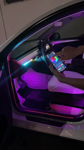 A post by @hengshiyulights on TikTok caption: Car LED illusion door frame ambient light #car #carmodification #carinteriorlight #carconversion 
