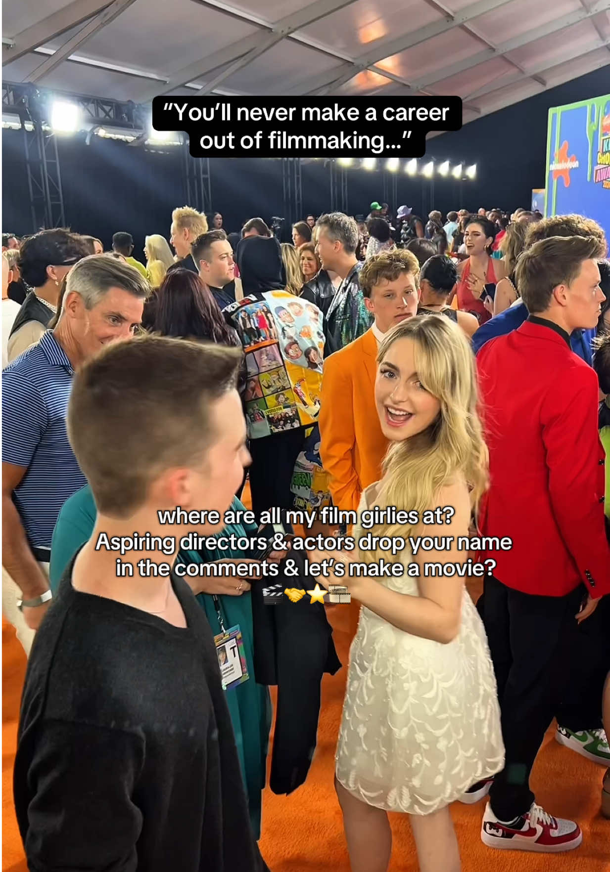 A post by @reaganxo on TikTok caption: hi welcome🎬🤝 (let’s go to set?) #filmmaking #filmindustry #behindthescenes #filmtok #indiefilmmaking #onset #xokitty #wednesdayNetflix #actor #castingcall #actress 