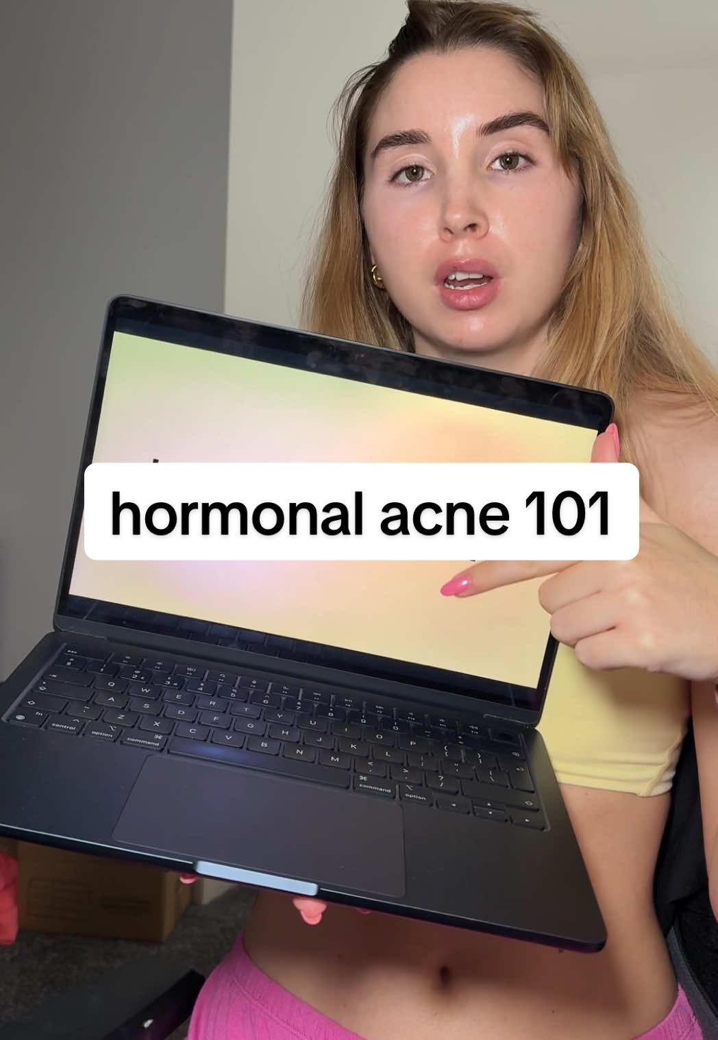 A post by @natalie_oneillll on TikTok caption: Coming to you like with another PowerPoint on what I’d do if I had hormonal acne - as always I’m NOT a doctor and this isn’t medical advice #hormones #hormonalacne #acneproneskin 