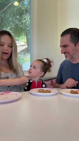 A post by @trishlikefish88 on TikTok caption: Cookie challenge with our 2 1/2 year old 🥹🥹