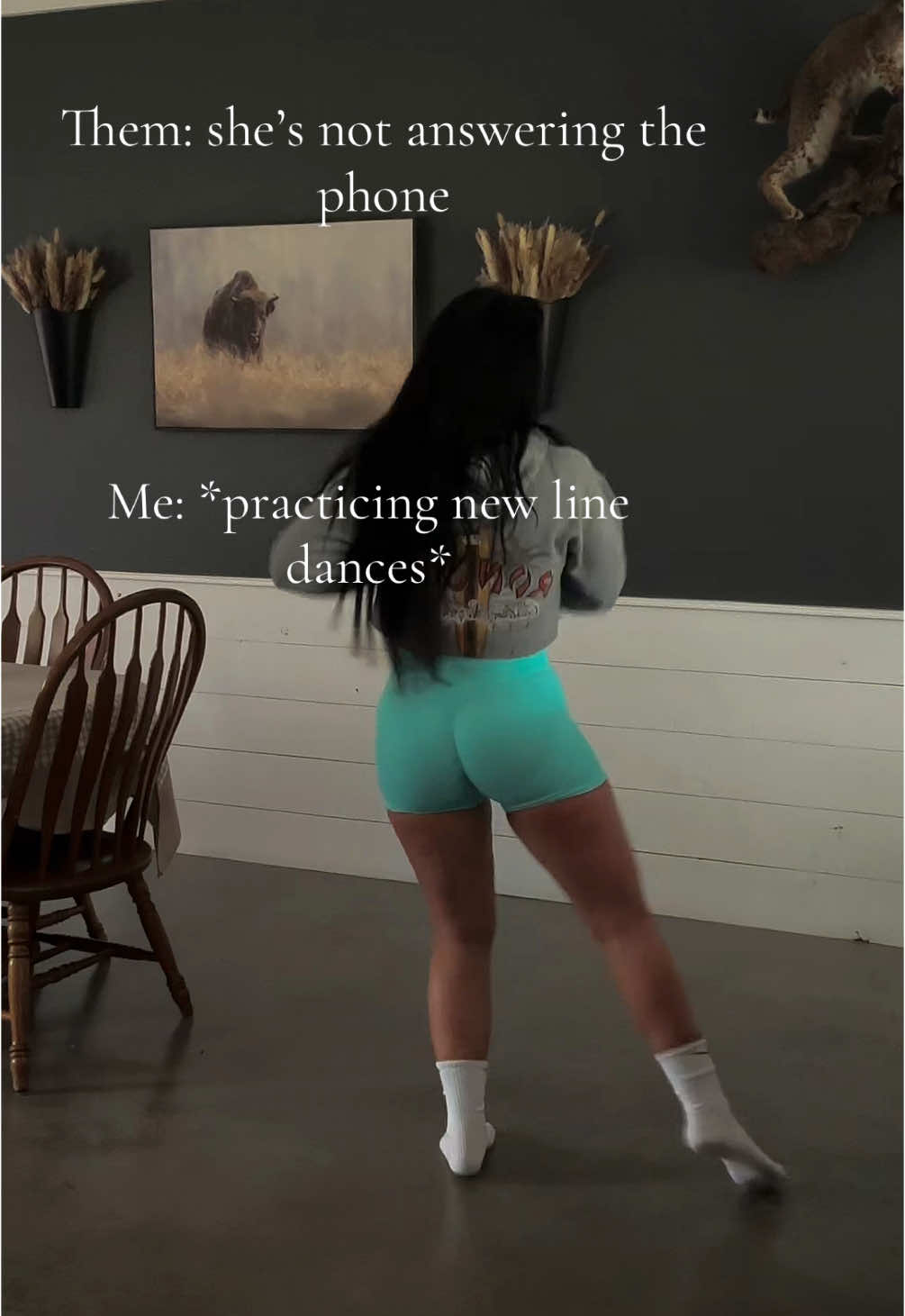 A post by @taylor.leigh_ on TikTok caption: I’m determined to get this one down😅🤠 #fyp #countrytok #westerntiktok #westerntok #linedancing #linedance #fypシ #offthechainlinedance 