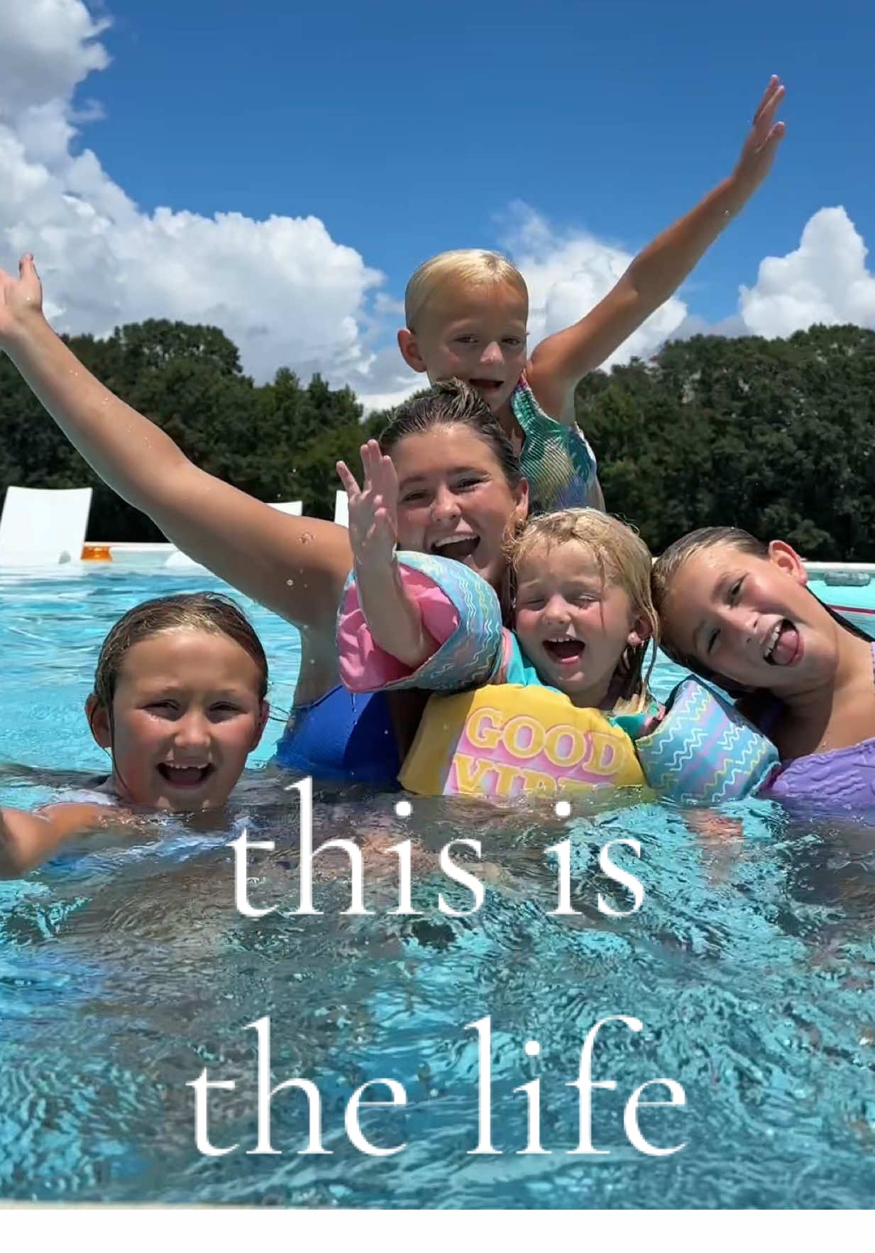A post by @madisonruffmay on TikTok caption: These are the days I hope they remember forever 🫶🏽#summertime #girlmom #pool #summer #ditl 