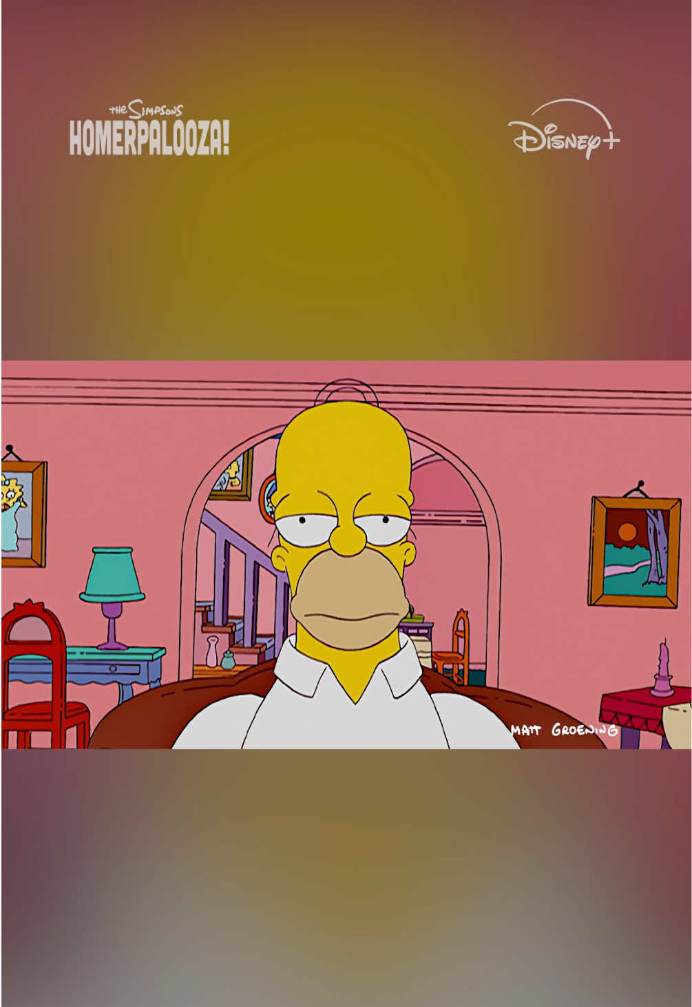 A post by @disneyplus on TikTok caption: Homer, in every era.  Homerpalooza! a nonstop stream of your favorite Homer episodes from The Simpsons is now available, exclusively on Disney+.