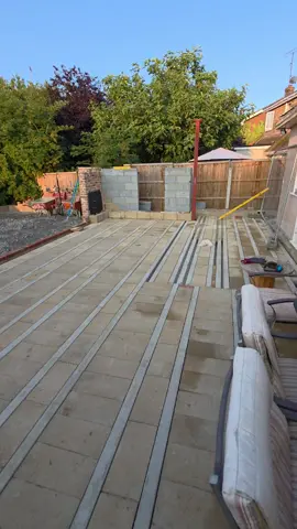 A post by @hrp_brickwork on TikTok caption: A milestone was reached today 🙌 If anyone has done a home project then your know the feeling of when that block and beam floor goes down... #Blockandbeam #milestone #progress #housebuild 