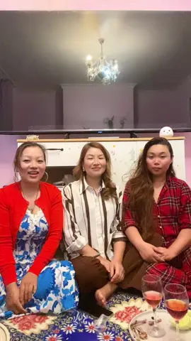 A post by @nannugrg on TikTok caption: Timro lage sache ko chu 🍷 @sara sapna❤️ 😁@chamling_pun #fyourpage 