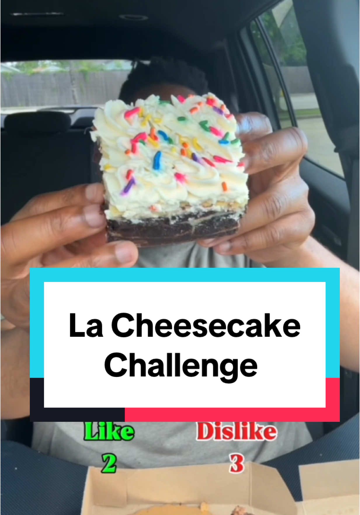 A post by @mr.chimetime on TikTok caption: They Challenged Me😳.. (Now I’m HERE😈) @LA Cheesecake Bakery #ncfoodie #foodreview #foodcritic #lafayettelouisiana 