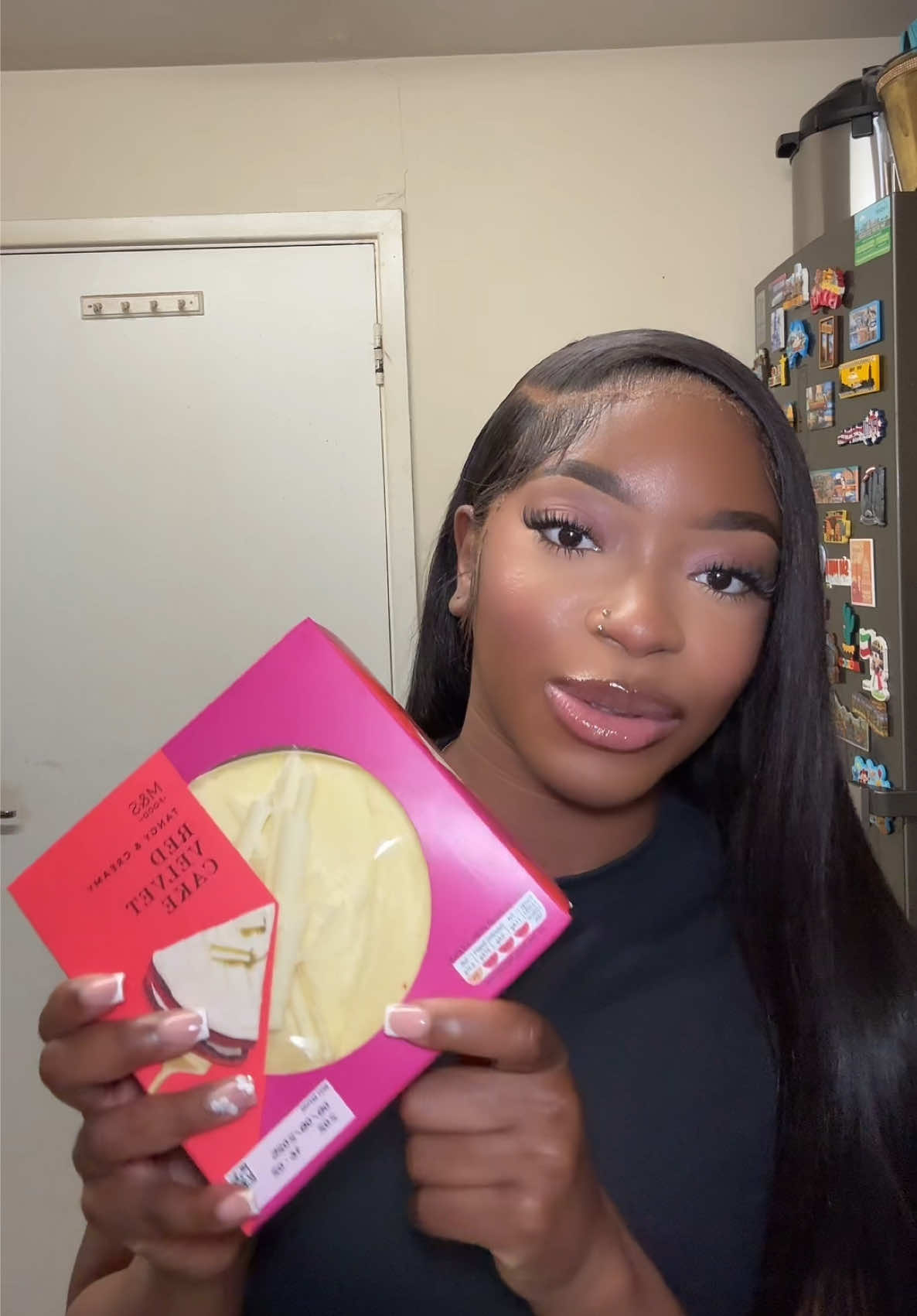 A post by @geemarie.x on TikTok caption: a must try from m&s! i love this cake. #marksandspencer #redvelvet @Marks & Spencer 