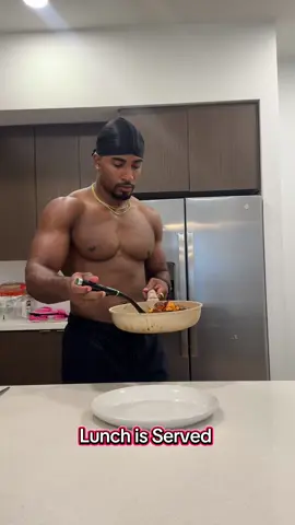 A post by @gainsbygaines on TikTok caption: Lowkey entering my cooking era #GainsByGaines 