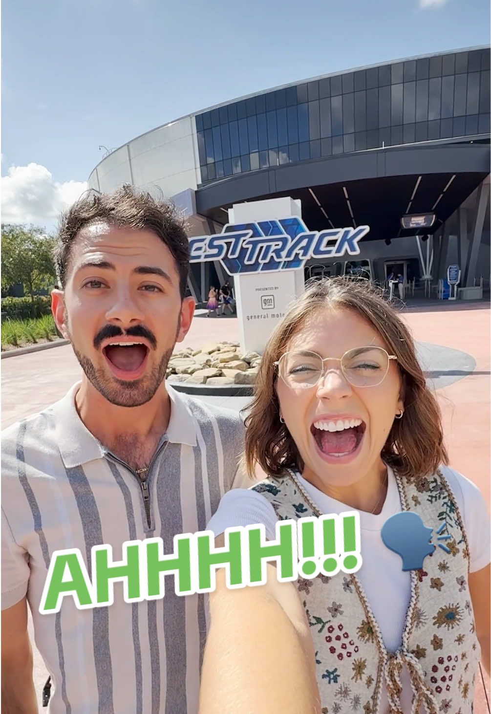 A post by @disneyparks on TikTok caption: Guess who’s back… Test Track! 🏎️💨 #DisneyWorld #TestTrack #EPCOT @General Motors 