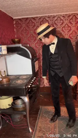 A post by @dr.parkinstine2 on TikTok caption: #fyp #fypシ #foryourpage #cookingwithparker #cookingwiththedoc #drcookinstine #1917hugheselectricrange #108yearoldappliance #brownierecipie #desserts 