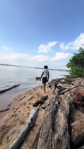 A post by @thilluminatin1 on TikTok caption: Dog Dad Things: Beach Day #dog #dogsoftiktok #pitbull #pitbullsoftiktok #Vlog #nature #beachday 