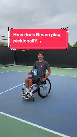 A post by @amberandneven on TikTok caption: How does someone paralyzed play pickleball? 🏓 #questionoftheday #paralyzed #paraplegic #wheelchair #wheelchairlife #fylpシviralシ #spinalcordinjury #spinalcordinjuryrecovery #spinalcordinjurysurvivor #fiance #engaged #motivation #howto #dirtbike #moto #racing #foryoupage #craighospital @Amber Cogbill @Neven 