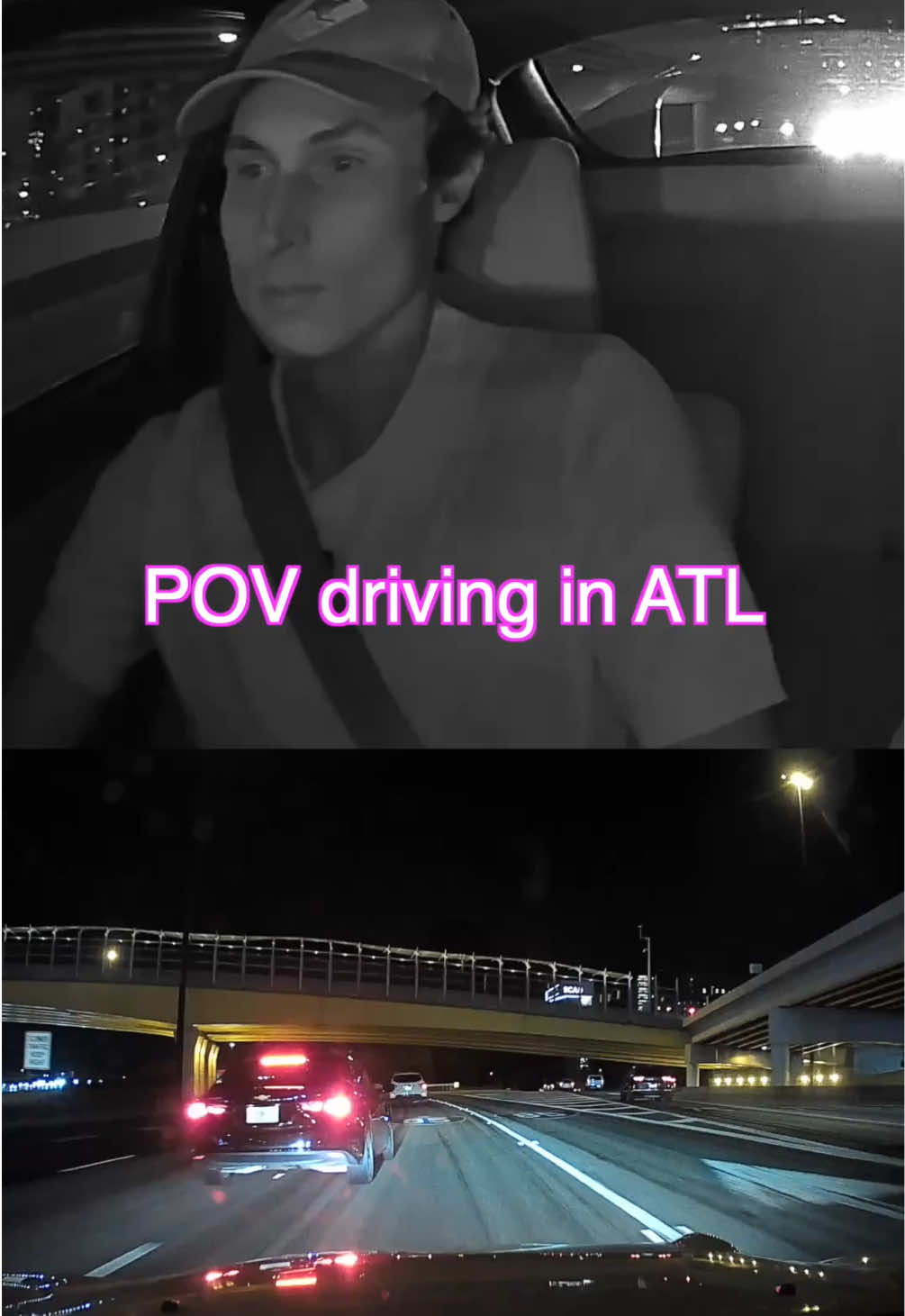 A post by @nikolaiiaksenov on TikTok caption: Almost wrote off the GT4 😭 #dashcam #atlanta #nearmiss 