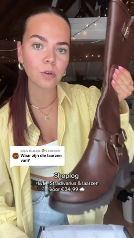 A post by @beaugoudbeek on TikTok caption: Replying to @Joëlle 🤠 de cowboylaarzen zijn alleen niet zo stabiel 👀 IYKYK #fy #foryou #shoplog #haul #summerhaul #utrecht #hm #stradivarius #cowboylaarzen #laarzen #boots #Festival #festivalboots 
