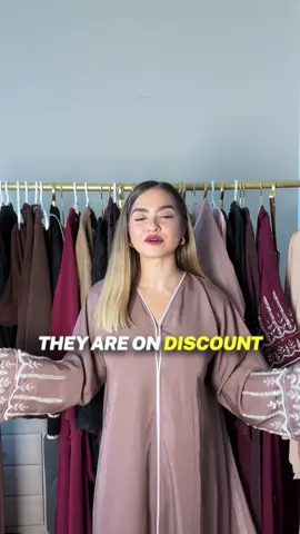 A post by @by.sumayah on TikTok caption: Girls, all our abayas are on discount. 🤍 Make sure to grab yours.  #sumayah #abayas #modestwear 
