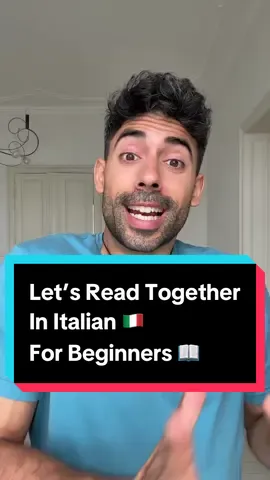 A post by @italianteachertony on TikTok caption: Read in Italian with me - Beginners Practice 🇮🇹 #italian #italiano #learnitalian #speakitalian #languagelearning #italianlanguage #language #italianforbeginners 