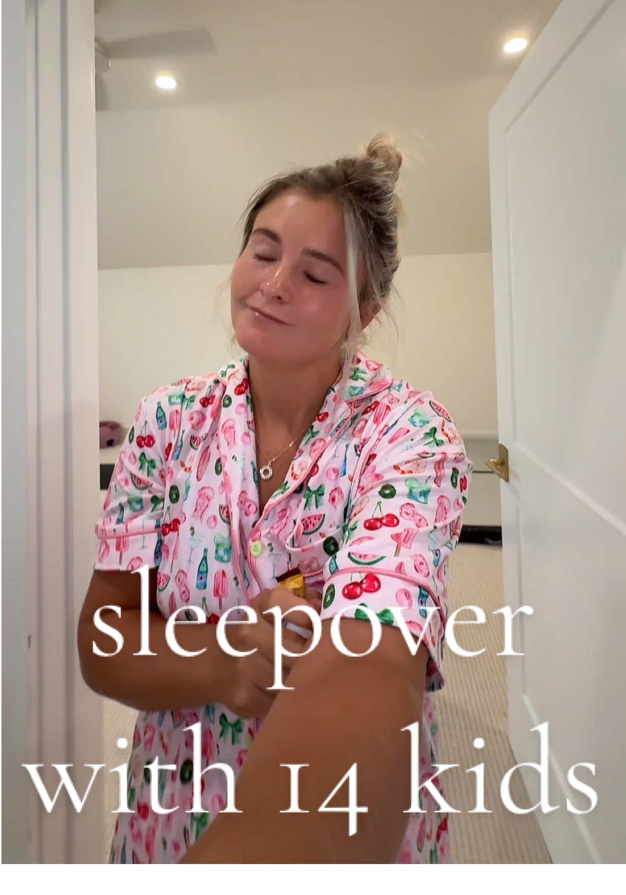 A post by @madisonruffmay on TikTok caption: A sleepover with 14 kids. PLEASE LOOK AT THE COUCH. I am LOL. Let’s assess the DAMAGE. 🤪 #birthday #party #girlmom #momlife #reality #fyp 