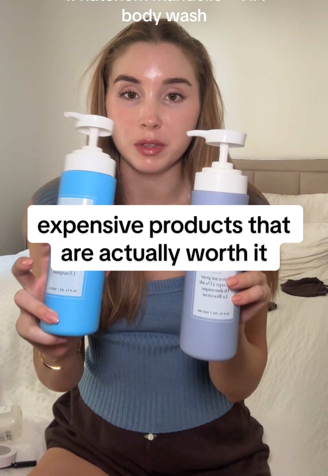 A post by @natalie_oneillll on TikTok caption: Products I was ready to think were overpriced but actually are 10/10 💘 I’m also posting a video on super cheap products #luxuryskincare #skincaretips #beautytips 
