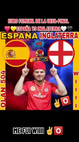 A post by @olan_504 on TikTok caption: ESPAÑA❤️💛 VS INGLATERRA🤍🖤EURO FEMENIL DE LA UEFA-FINAL PARTIDAZO👍VAMOS ESPAÑA💪❤️💛✌️🅾️#eurofemenil2025 #olan_504 #teambarcelonaduarte #barcelonaduarte #olanchanito504 #c🅾️sit🅰️😍🅾️jit🅾️s😍 #✌️🅾️ @✌️🅾️JITOS😍D'COSITA😍🇭🇳🇲🇽 @✌️🅾️🦅🚘COSITA D'✌️🅾️L🅰️N 