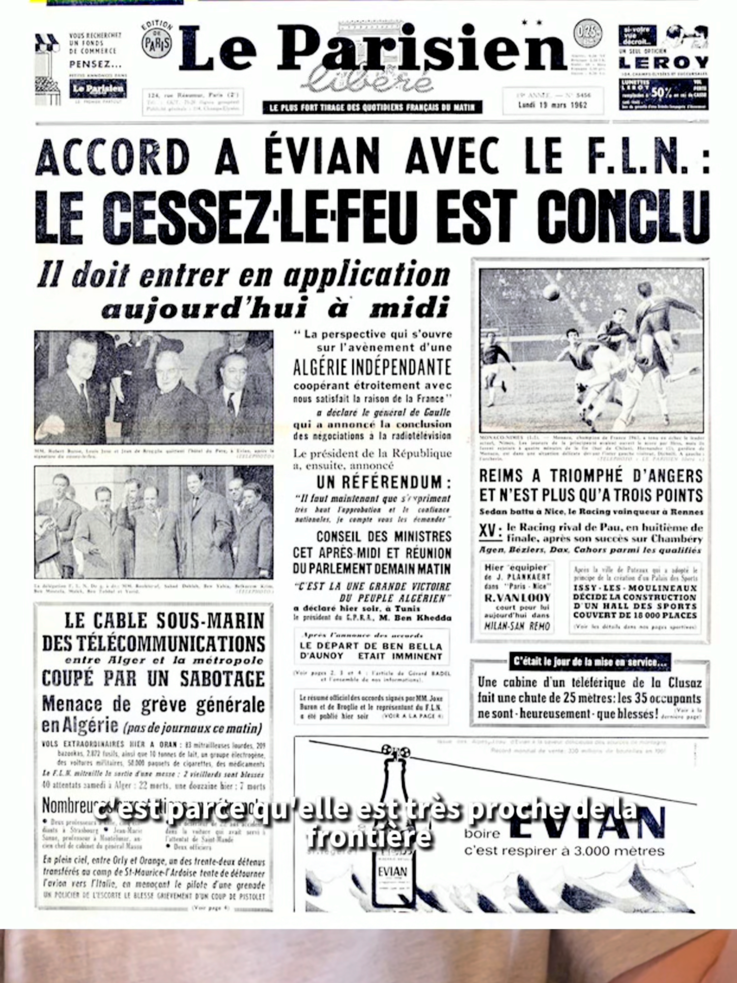 A post by @benji_raconte on TikTok caption: Les accords d'Evian #histoire #algerie