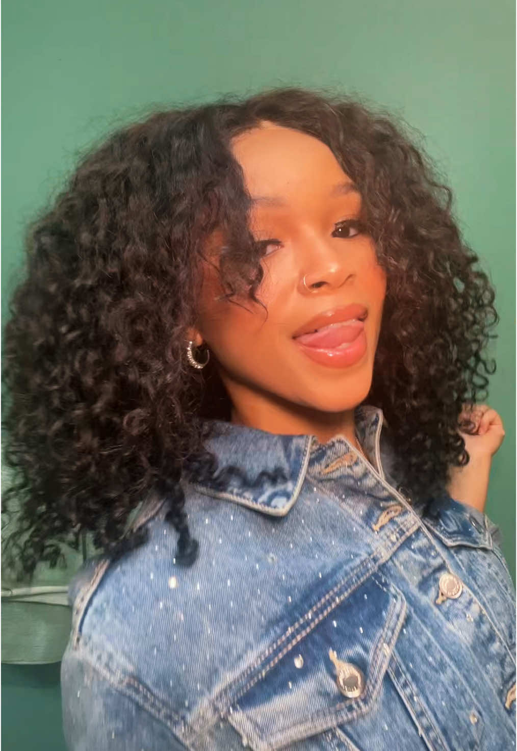 A post by @vibewithnaiiiii on TikTok caption: love a little transition video 🤍  Denim rhinestone two piece from @Charlotte Russe Clothing  . . . . . #fyp #trending #switch #nyclife #microinfluencer #zeddywill #trend #trendingvideo #foryourpage #fashiontok #OOTD #ootn #denimyourway 