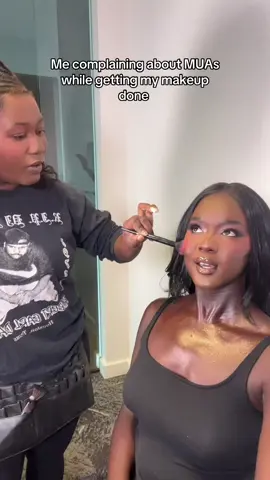 A post by @missslado on TikTok caption: Thank you @REBELLE GLAM for working so amazing on my skin tone!! HOUSTON ladies, check her out! #houstonmua #makeup #darkskinmakeup #blackgirlmagic #fyp 