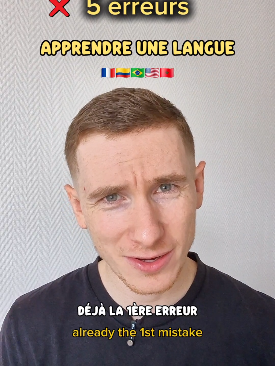 A post by @elmartino_french on TikTok caption: 5 erreurs quand on apprend une langue étrangère #learnfrench #aprenderfrances #apprendrelefrançais #francesonline #education #language 