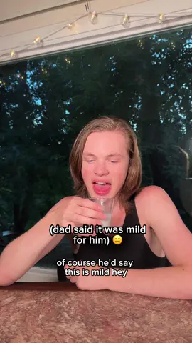 A post by @toren_wolf on TikTok caption: My dad suggested I try ghost pepper, hot sauce, because he said it was pretty mild for him. Needless to say, I did not have the same experience.😅🤷🏻💜 Do you like hot sauce, or spicy stuff? #autism #adhd #hotsauce 