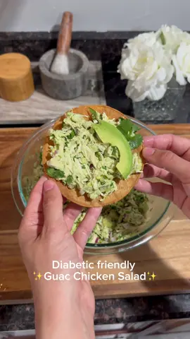 A post by @benjixavier on TikTok caption: 🥑💪 Diabetic-Friendly Chicken Salad You’ll LOVE! High-protein ✔️ Low-carb ✔️ Full of flavor ✔️ This creamy, zesty salad is perfect for blood sugar balance and taste buds. No mayo, no guilt….just real ingredients that work for you. 👩‍🍳 Here’s what you need: 🍗 2 chicken breasts, boneless, skinless & shredded 🥑 2 whole avocados 🧅 1/4 small red onion, diced 🌿 1/2 cup fresh cilantro, chopped 🧂 1 tsp onion powder 🧄 1 tsp garlic powder 🌶️ 1 tsp cumin 🍋 Juice of 2 limes 🧂 Salt & black pepper to taste ✨ Serve it on lettuce wraps, low-carb toast, or just eat with a fork… it’s THAT good. 🥣 Macros per serving (4 servings total): Calories: 270 Protein: 25g Carbs: 6g (Fiber: 4g | Net Carbs: 2g) Fat: 17g Tag a friend who needs this diabetic-friendly glow-up! 💚 ⚠️ This is not medical advice, always check with your healthcare provider to see what works for you. 