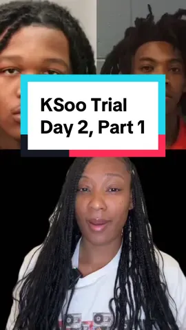 A post by @imnotalawyerbut on TikTok caption: Ksoo Trial Day 2, Part 1. An eye witness who saw the incident testified + the first officer who chased the suspects down