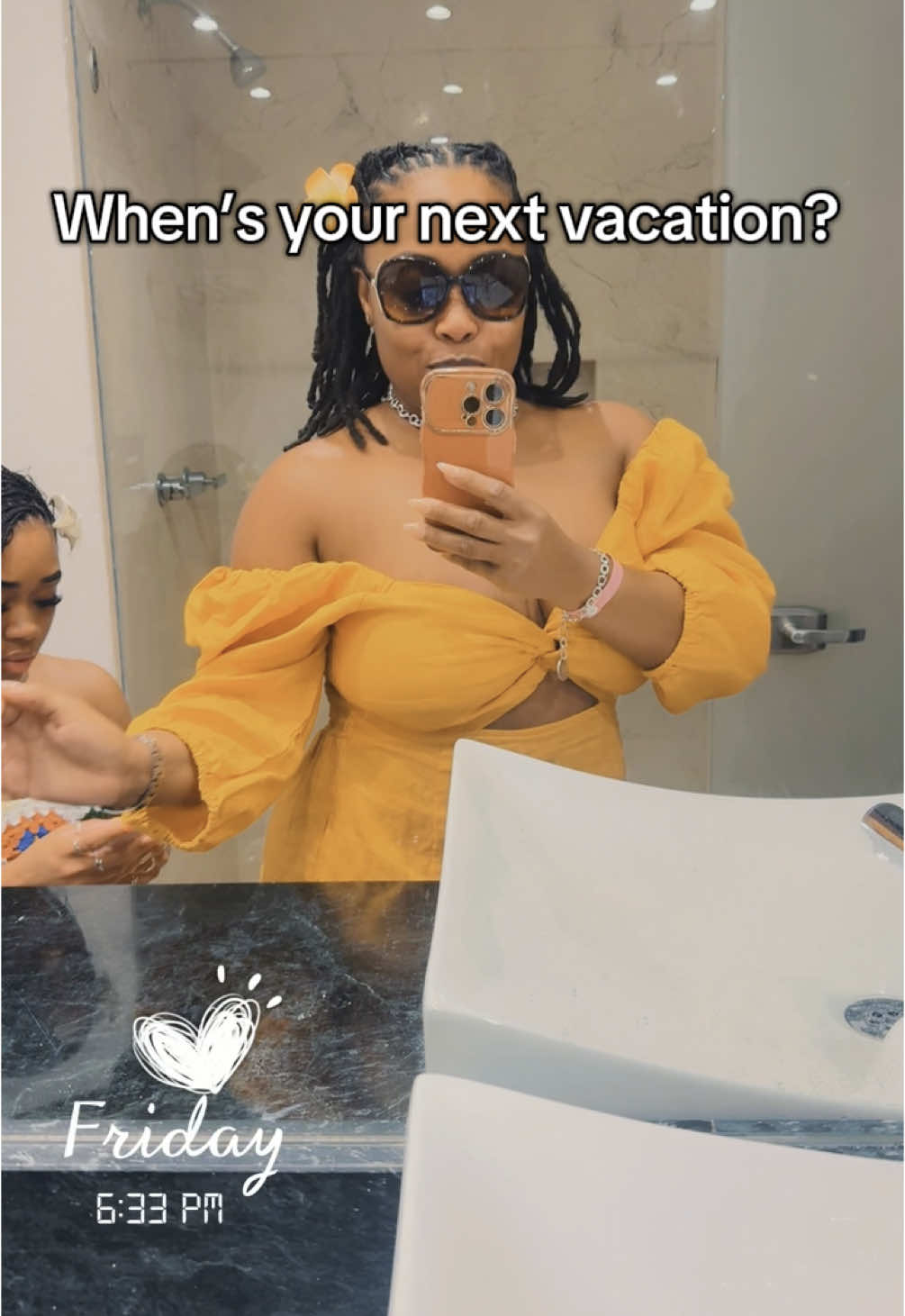 A post by @fit_pebbles_ on TikTok caption: When is your next vacation? #vacations #mexico🇲🇽 #cancunmexico #flygirl #cancun 