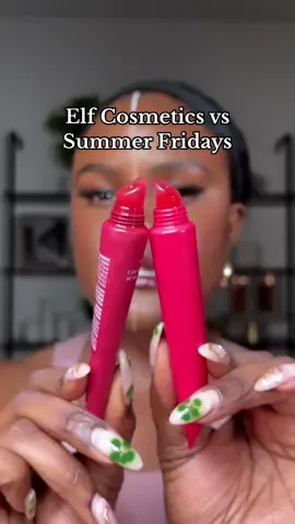 A post by @alejayofficial on TikTok caption: e.l.f. Lip Balm vs Summer Fridays 👀  One’s $9, the other is $24… and the results might surprise you 😳 #lipbalm #blackgirlmakeup #elfcosmetics 