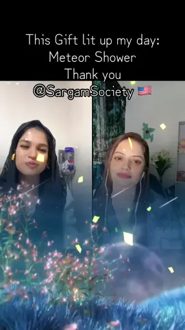 A post by @fahima_rimi_bd on TikTok caption: One of the best Gifts in my LIVE. Thank you, SargamSociety 🇺🇸! For your support to my content.@SargamSociety 🇺🇸 #tiktoklive #livehighlights #livegift #meteorshower 