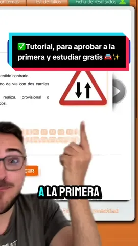 A post by @raulgb_02 on TikTok caption: ✅Tutorial, para aprobar a la primera y estudiar gratis 🚘✨ #coche #conducir #teorico #dgt 