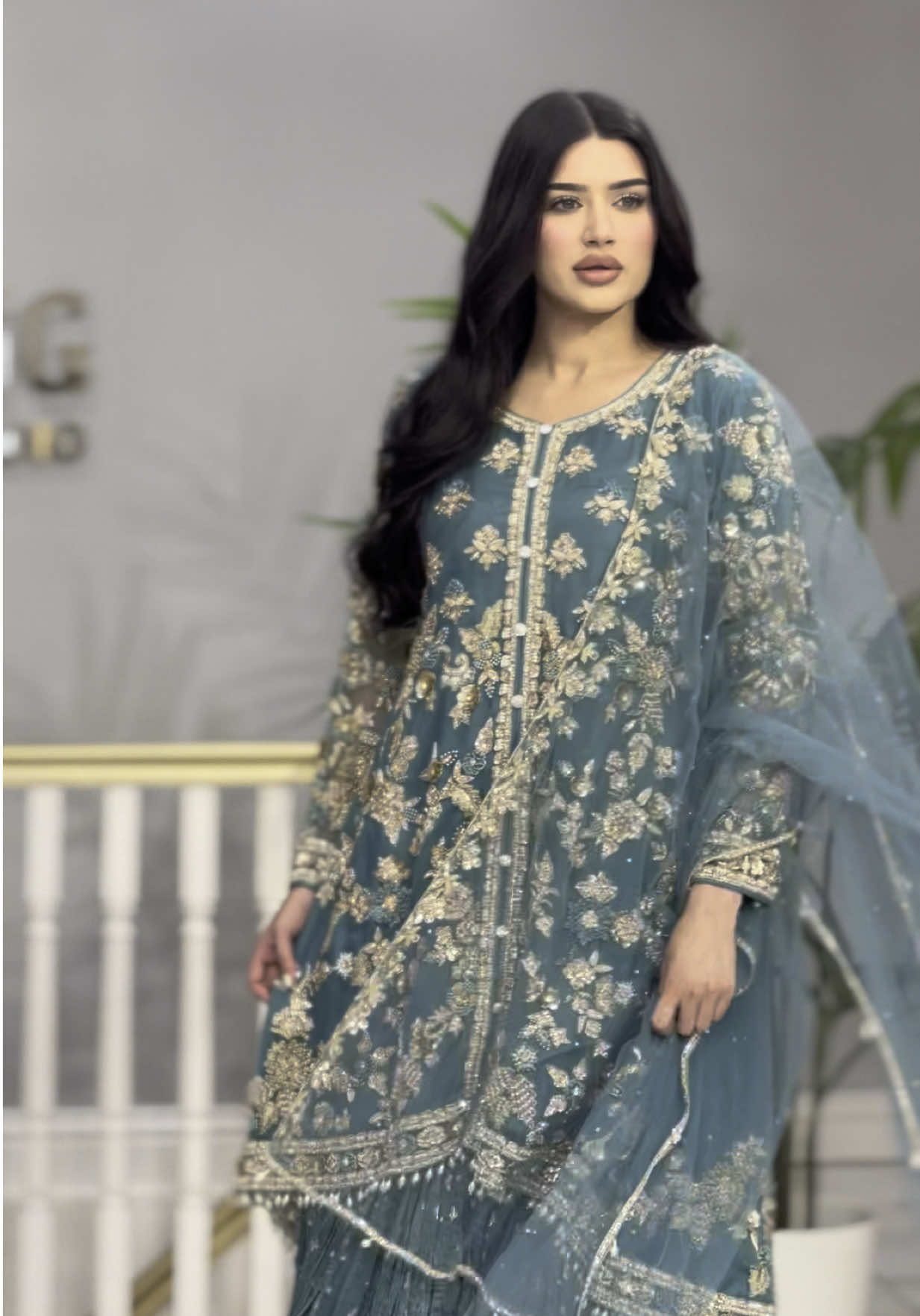A post by @7aatrangbridal on TikTok caption: BEAUTIFUL JACKET STYLE WITH A LEHENGA OUTFIT BY 7AATRANG BRIDAL 🤩❤️#7aatrang #saiyaara #fancy #newstock #kidsdress #CapCut #benharad #unfreezemyacount #burjfabrics #pathanscollection #shahjahan #fyp #million #model #bridal #saree #arabi #sale #gharara #bridallehenga 