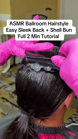 A post by @mariya.usan on TikTok caption: ASMR Ballroom Hairstyle Tutorial  Easy Sleek Back + Decorate Shell Bun  Full 2 Min Tutorial  The World's Slickest Sleek Black Hair ❤️‍🔥 What Do Y'all Think of Her Hair Transformation⁉️ #creatorsearchinsights ##ASMR##asmrsounds##asmvideo##hairtok##ballroomhair##hairtransformation##satisfying##satisfyingvideo##process##hairtutorial##haircut##hairstyles##haircare#haircaretips 