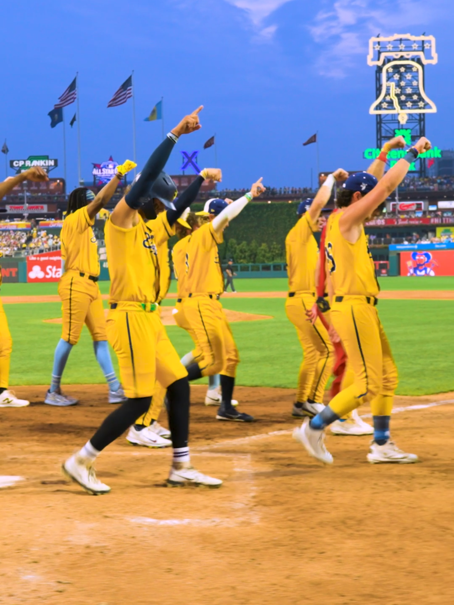 A post by @thesavbananas on TikTok caption: the JB stomp>>>> #savannahbananas #justinbieber #daisies #bananaball #jb