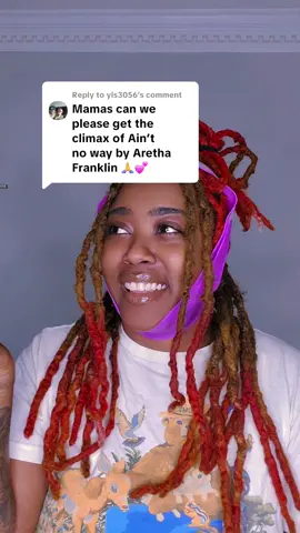 A post by @ on TikTok caption: Replying to @yls3056 Hey BESTIE, THIS WAS NO JOKE!!!!! ARETHA?? on a treadmill???? LORD Geeeeeezuuussssss😅 ... I did my best pumpkin. Hope u like it.🫠🫣🤭 #treadmillseries #dotmoore #arethafranklin #meandyouGOD 