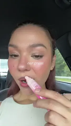 A post by @chritchin on TikTok caption: my makeup always looks so good when I do it in the car 🤞🏻 that natural lighting ⭐️⭐️⭐️ #grwm #makeup #carmakeup  @Tower 28 Beauty SOS sunscreen @L’Oréal Paris infallible concealer, infallible powder, faux brow  @caliray beauty so blown primer, so cal lip/cheek stain “wildflower” @Fenty Beauty shady biz bronzer, duo killawatt highlighter “lightning dust, fire crystal) @Kosas blush is life, “butterflies” @innae beauty waterproof mascara @Hard Candy eyeshadow marker, “bubbly”, look on lock setting spray @makeupforever artist color pencil @Supergoop glow gloss, “peppermint pink”