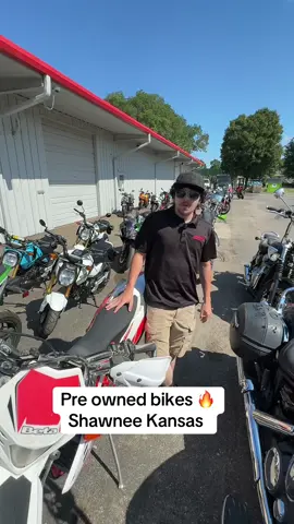 A post by @shawnee.powersports on TikTok caption: Come get a pre owned bike if that’s what your looking for! #kansas 