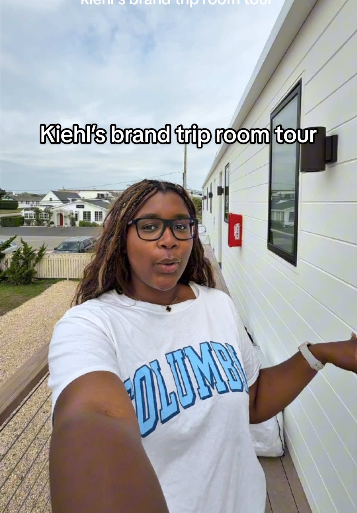 A post by @cedonifrancis on TikTok caption: a weekend exploring montauk and a room that’s fully decked out?? @Kiehl's Since 1851 did NOT come to play around!! #brandtrip #kiehls #skincareproducts 