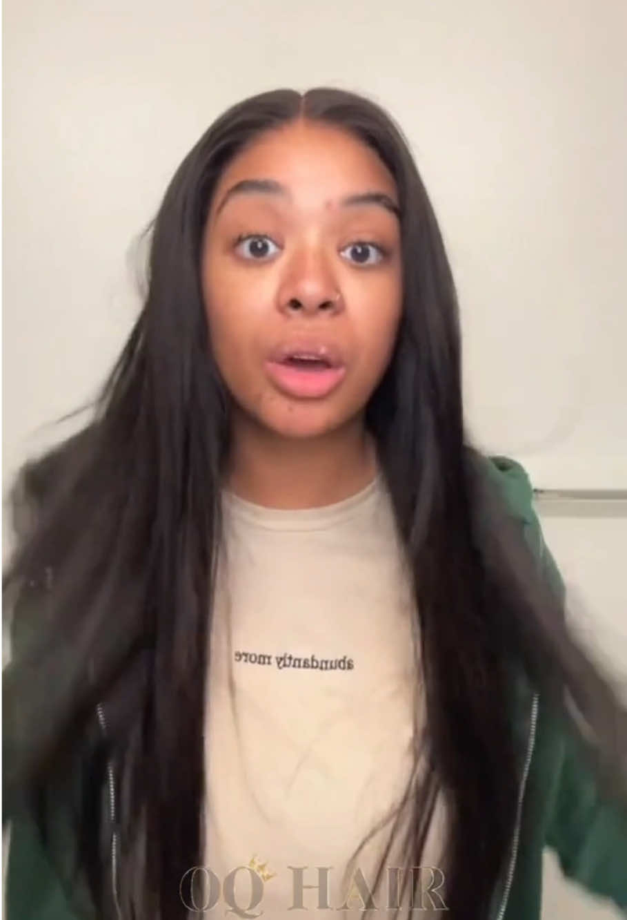 A post by @oqhair on TikTok caption: Stop playingggggg!! 😩😭You can’t tell me that’s not growing out her scalp! Hair info: 26” wear go 7x5 hd lace glueless straight wig (🔗 in my bye-oh!) ,enjoy extra 𝟐𝟖%𝐎𝐅𝐅 with " Code:𝐓𝐊𝐕𝐈𝐏 "#oqhair #humanhair #tiktoktopwigs #wiginstall #wigreview #straightwig #gluelesswig #weargo #backtoschool #fy 