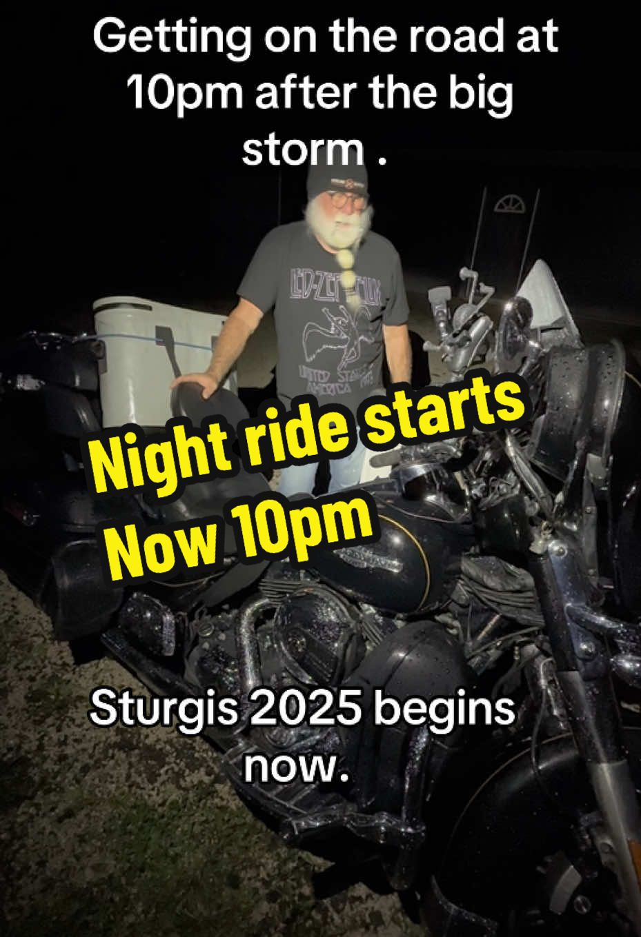A post by @bikerguru on TikTok caption: #bikerguru #bikertok #bikersoftiktok #Sturgis #nightrider 