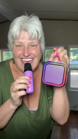 A post by @gramacarolyn on TikTok caption: #minikaraoke #tiktokshop #gramaapproved #lovegrama #gramacarolyn 