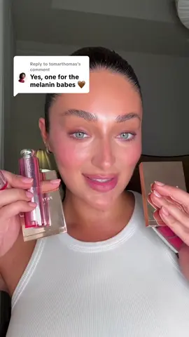 A post by @vanessanicolestern on TikTok caption: Replying to @tomarthomas top 5 bridal blushes for deeper complexions! @Haus Labs by Lady Gaga glassy acai @Patrick Ta Beauty she knows who she is @patrick ta  @Diorbeauty rosewood @rhode skin date cake @Kylie Cosmetics slow jam