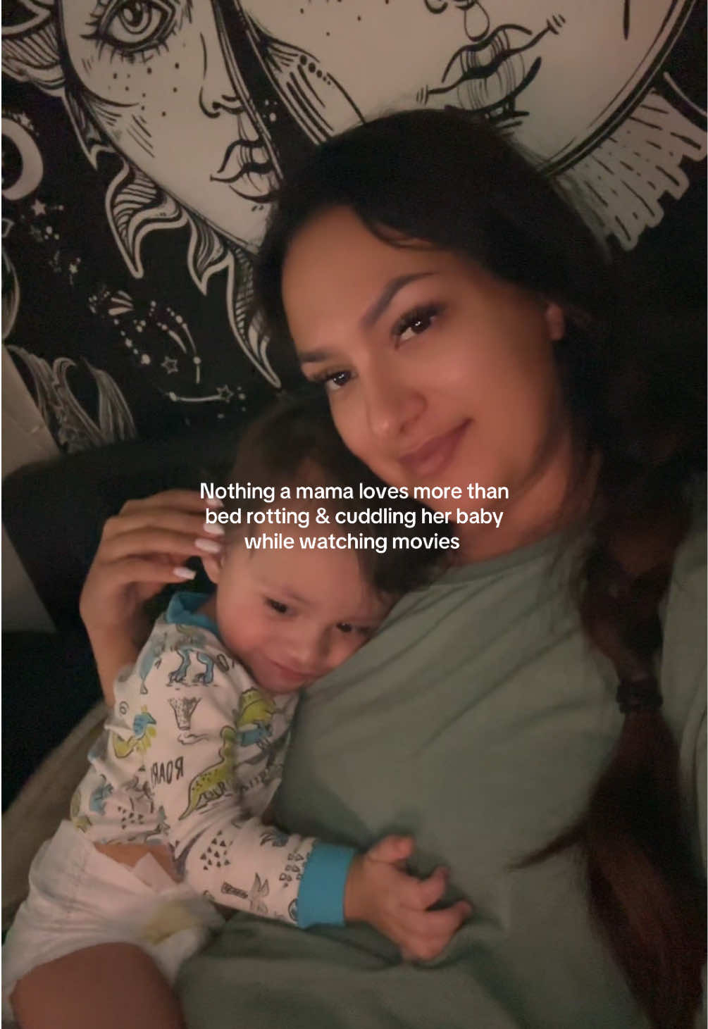 A post by @ on TikTok caption: I would do this everyday if I could😭 the little pat at the end😂🥺 #fyp #toddlermom 