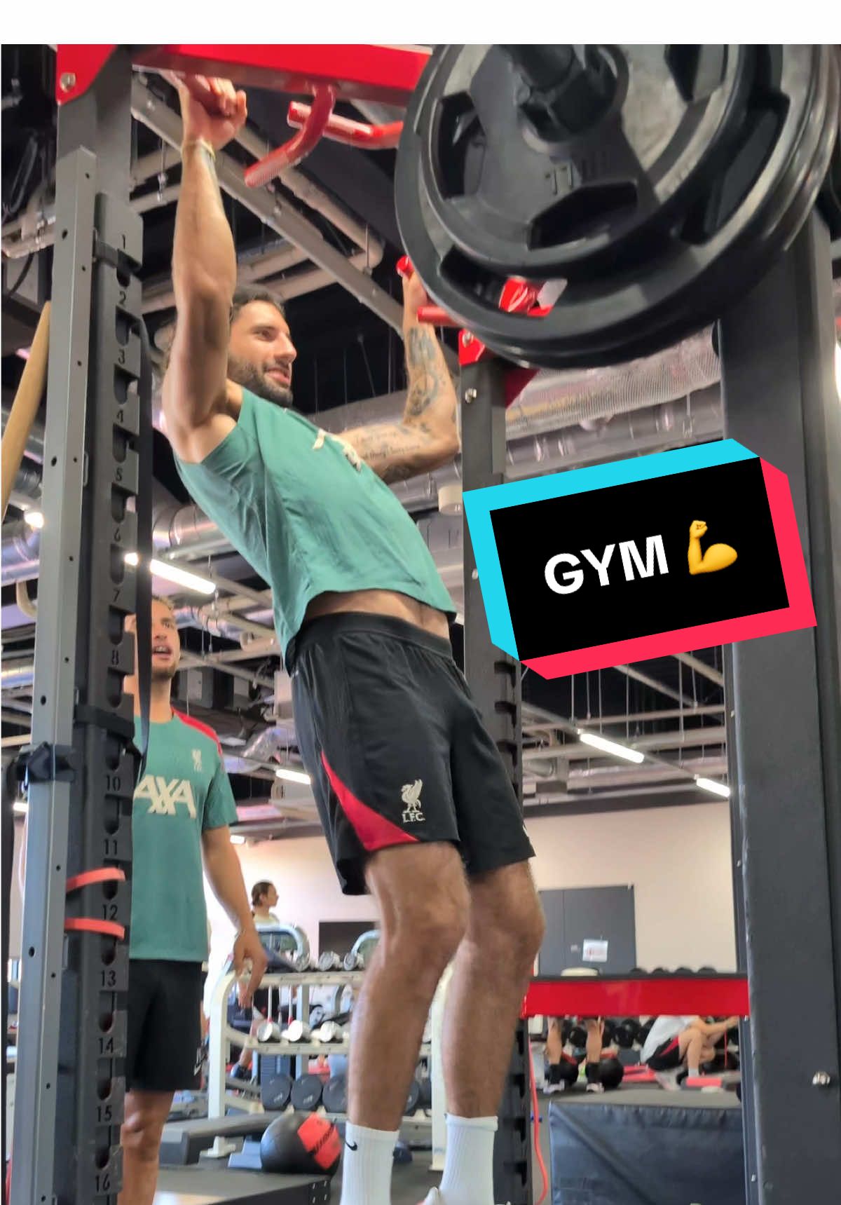 A post by @liverpoolfc on TikTok caption: Gym work 💪 #lfc #liverpool 