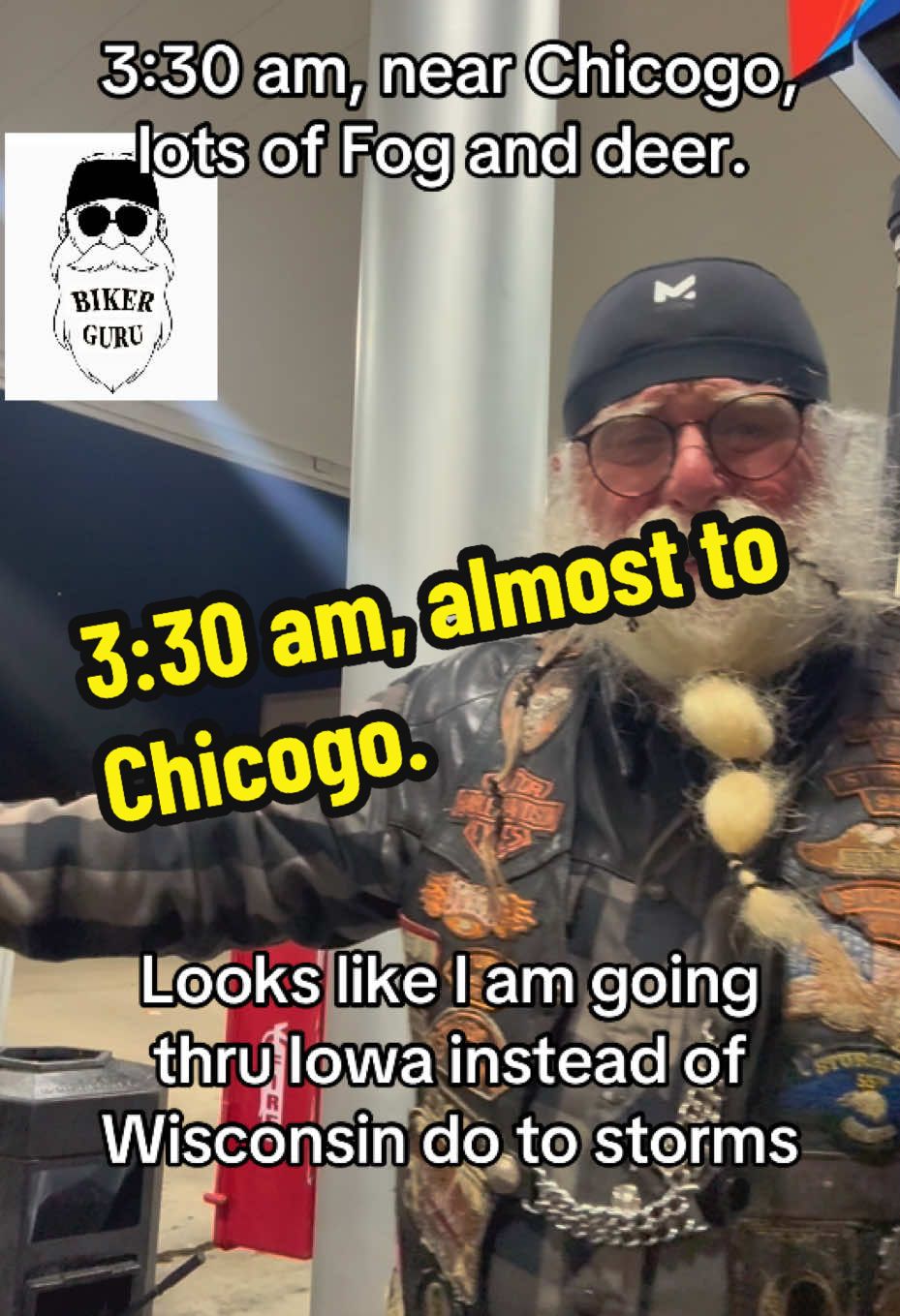 A post by @bikerguru on TikTok caption: #bikerguru #bikertok #nightrider #sturgisrally #Sturgis #